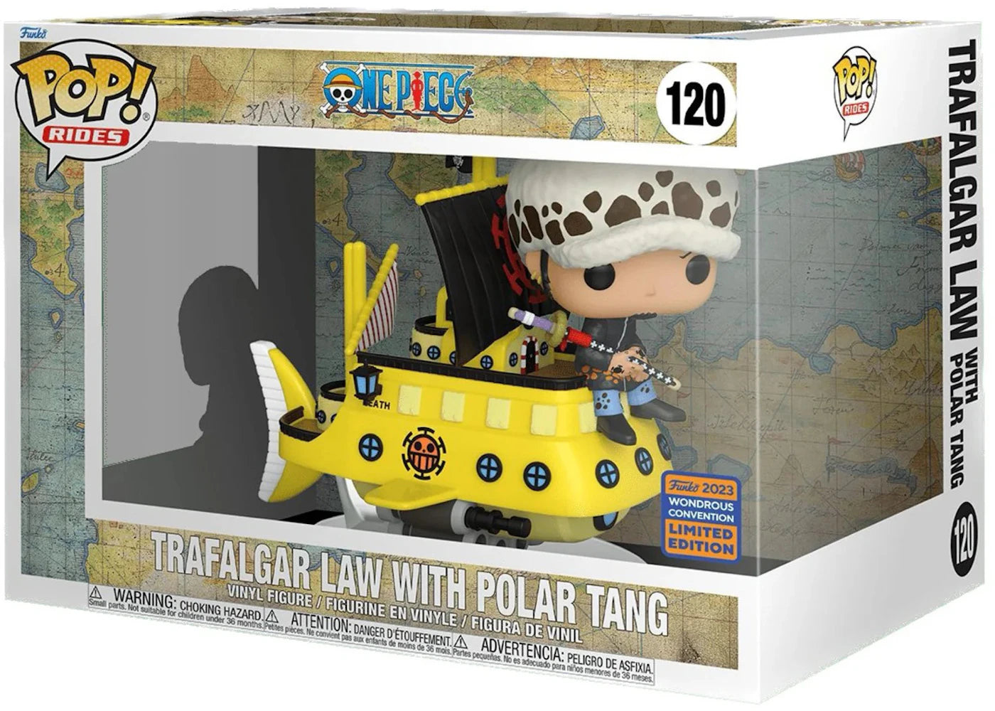 Funko Pop! Rides One Piece Trafalgar Law with Polar Tang 2023 Wondrous Convention Exclusive Figure #120 - vue secondaire A