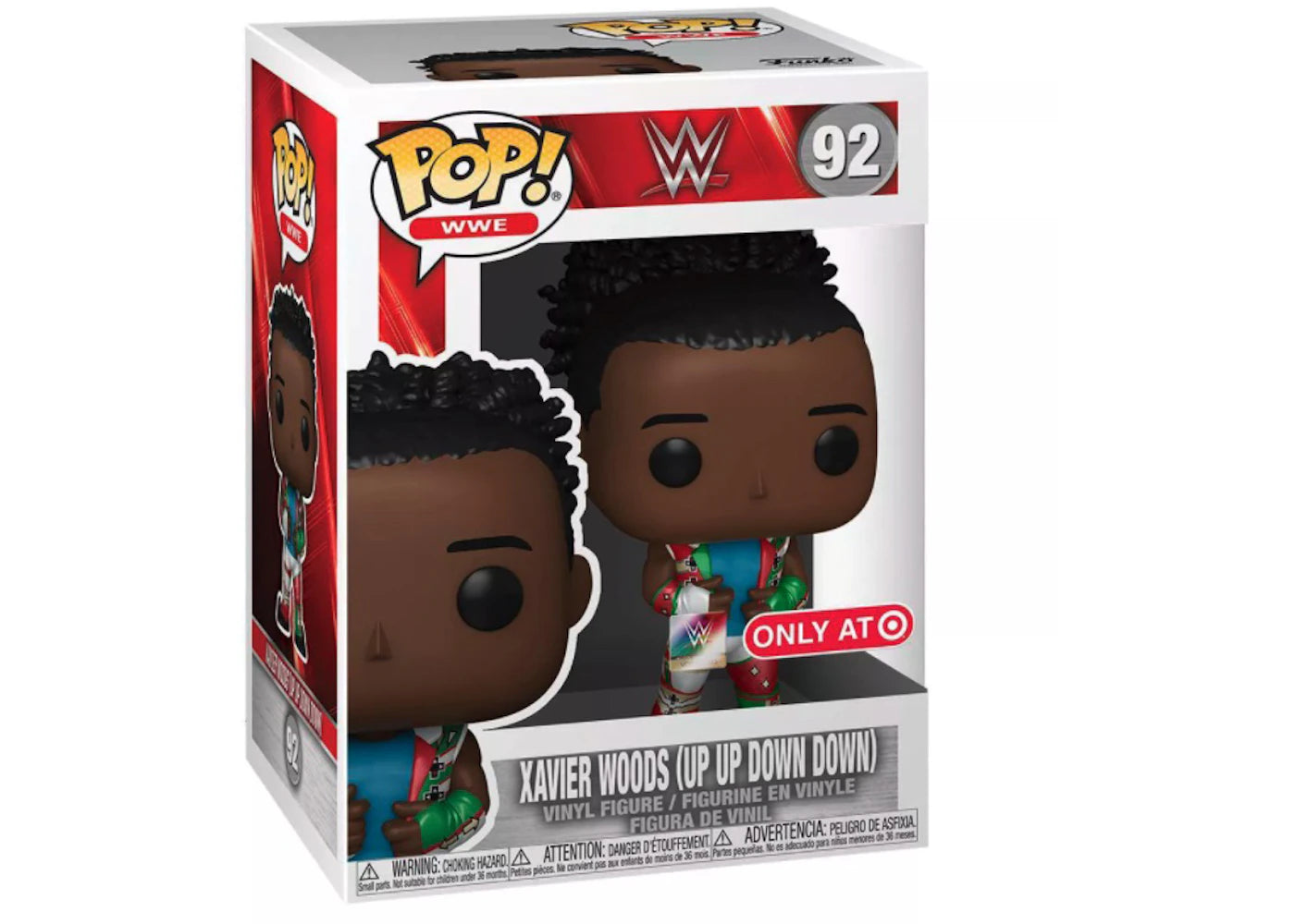 Funko Pop! WWE Xavier Woods (Up Up Down Down) Target Exclusive Figure #92 sneakers - authentic Funko shoes