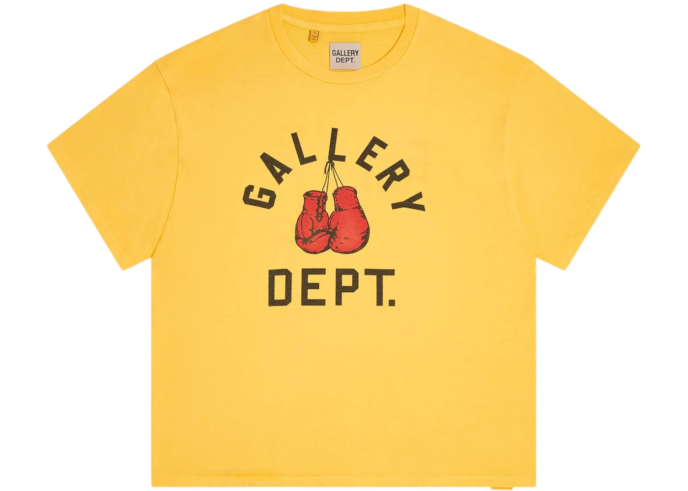 Gallery Dept. Boxing Merch T-shirt Gold Yellow - vue secondaire A