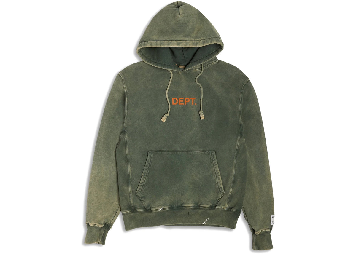 Gallery Dept. Center Logo Hoodie Green - vue 360