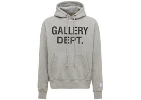 Gallery Dept. Center Logo Hoodie Heather Grey/Black