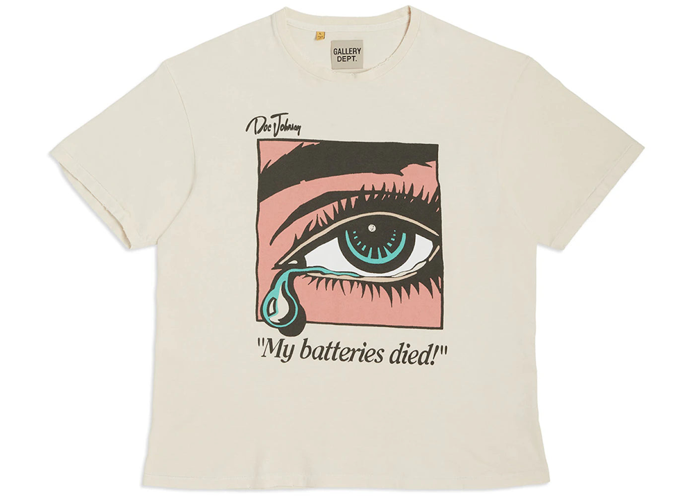 Gallery Dept. Dead Batteries Tee Antique White - vue 360