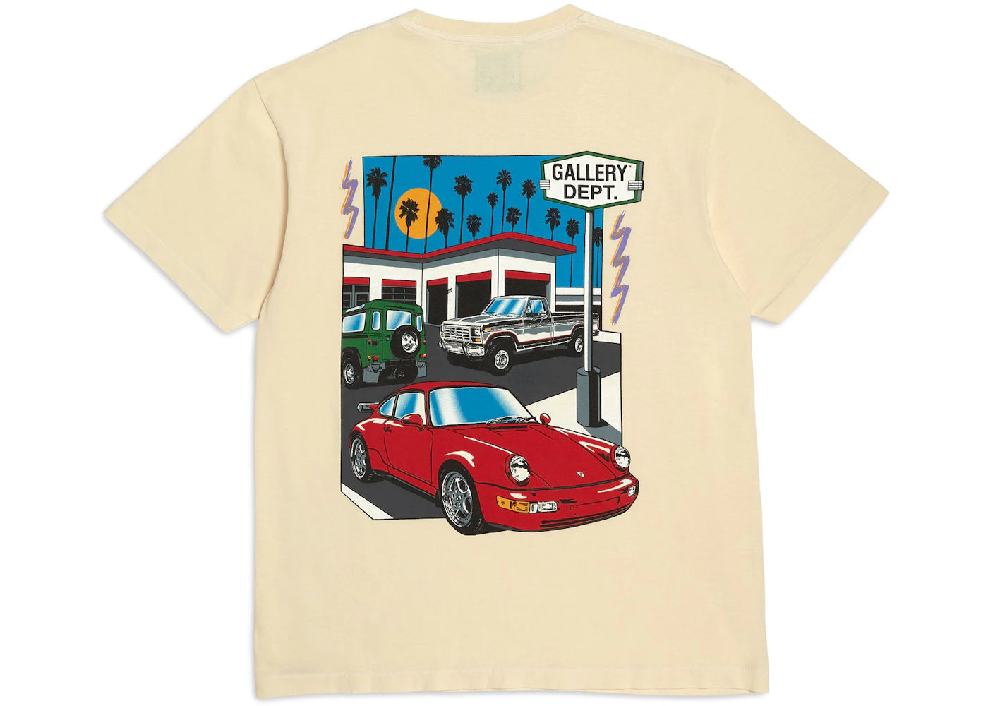Gallery Dept. Drive Thru Boxy Fit Tee Cream - vue 360