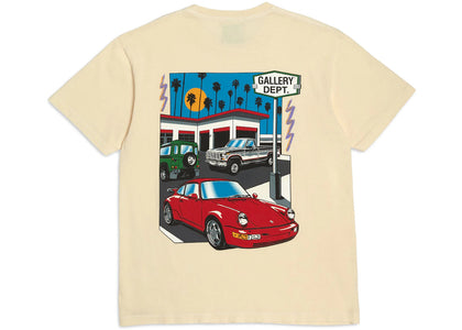 Gallery Dept. Drive Thru Boxy Fit Tee Cream - authentic Gallery Dept. product