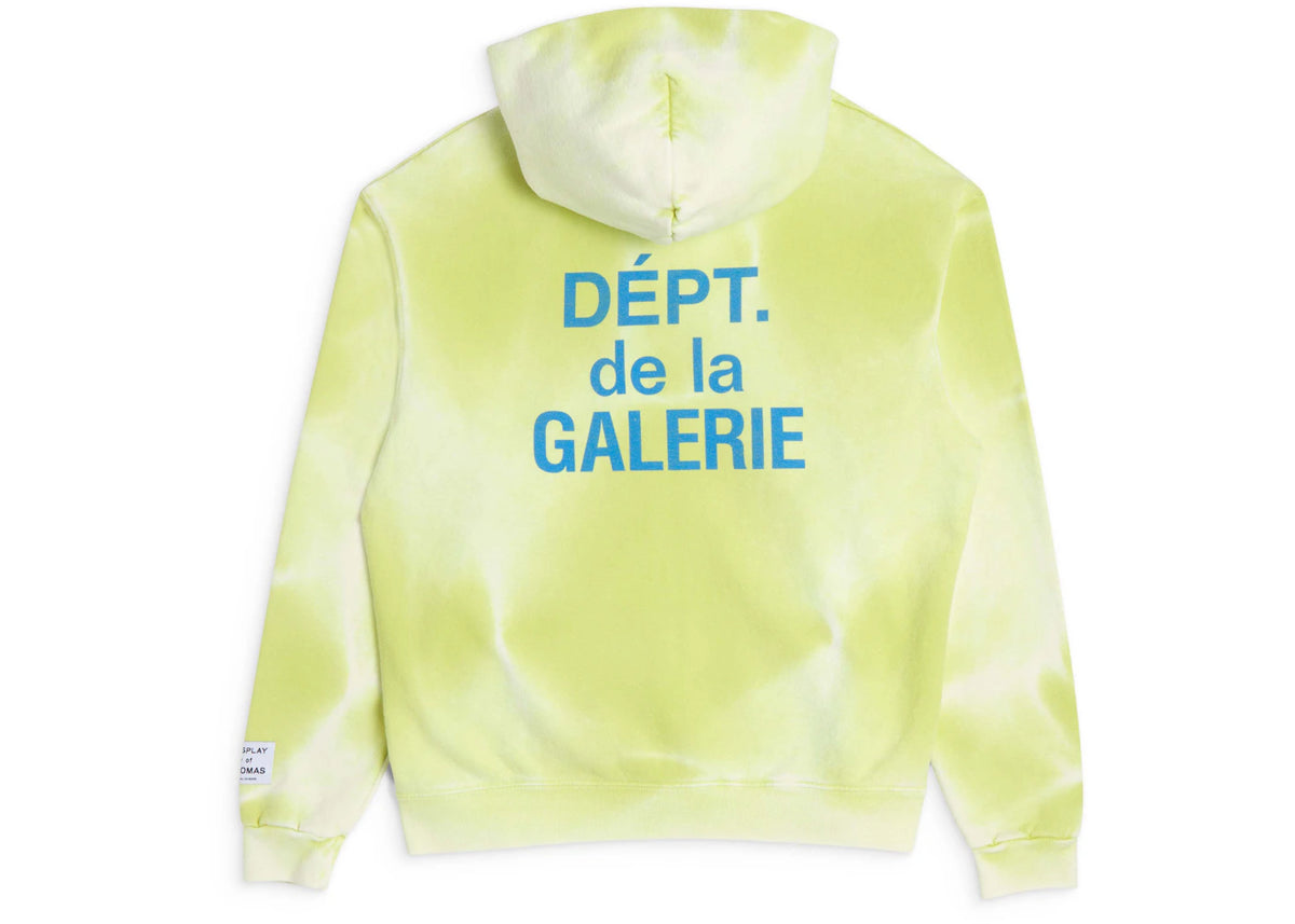 Gallery Dept. French Zip Hoodie Lime Green - vue secondaire B