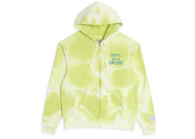 Gallery Dept. French Zip Hoodie Lime Green - vue 360