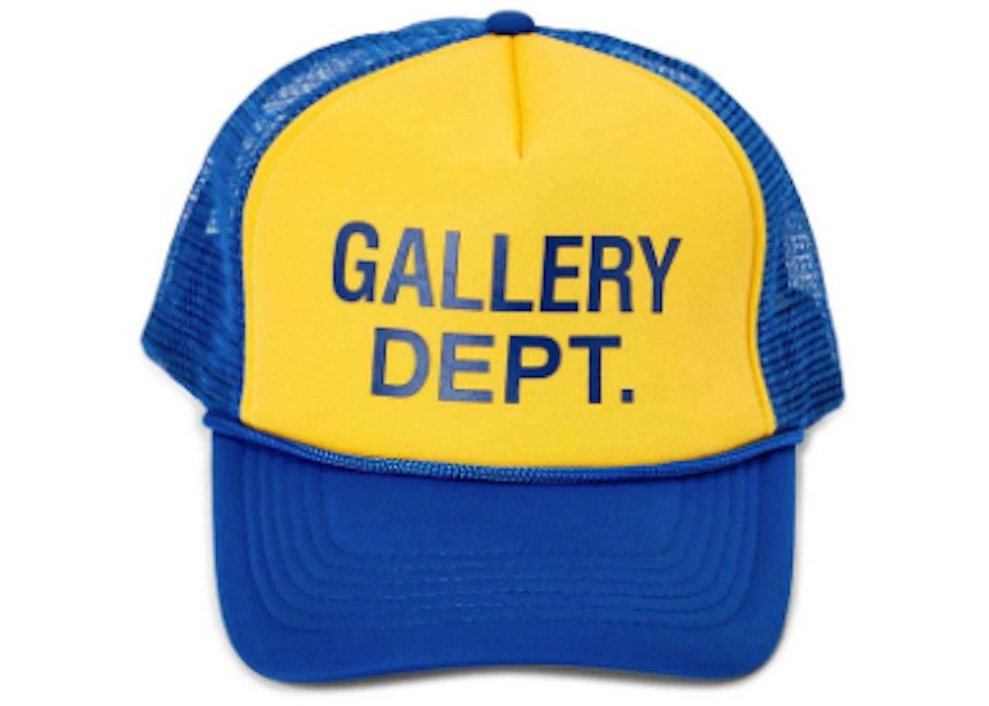 Logo der Galerieabteilung Trucker-Mütze Blau Gelb - vue secondaire A