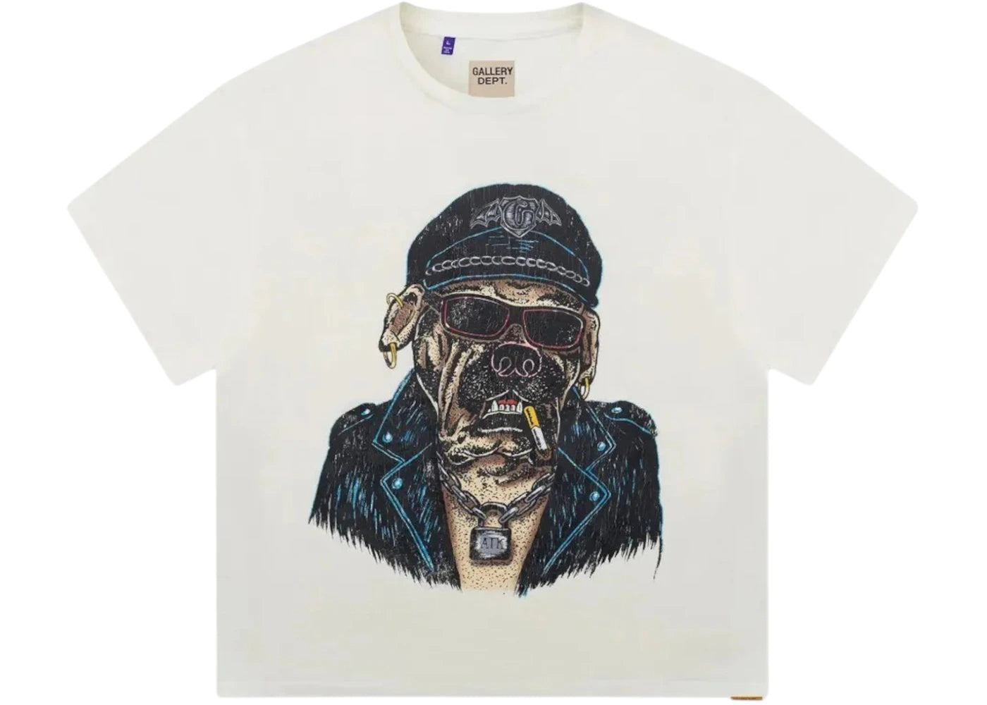 Gallery Dept. Oct Biker Dog Tee Light Archival White - vue secondaire A