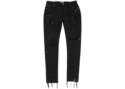 Gallery Dept. Painted Workshop Denim Cut Jeans Black - product view 2