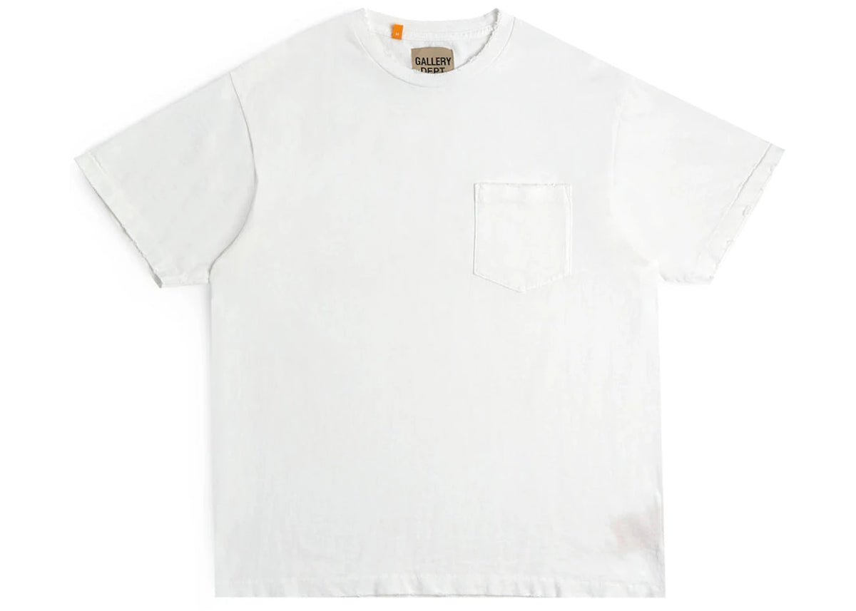 Gallery Dept. Plain Vintage Pocket T-Shirt White - vue 360