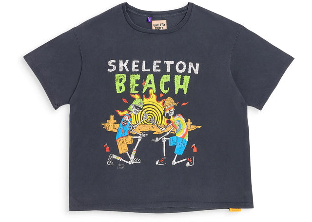 Gallery Dept. Skeleton Beach T-shirt Vintage Black