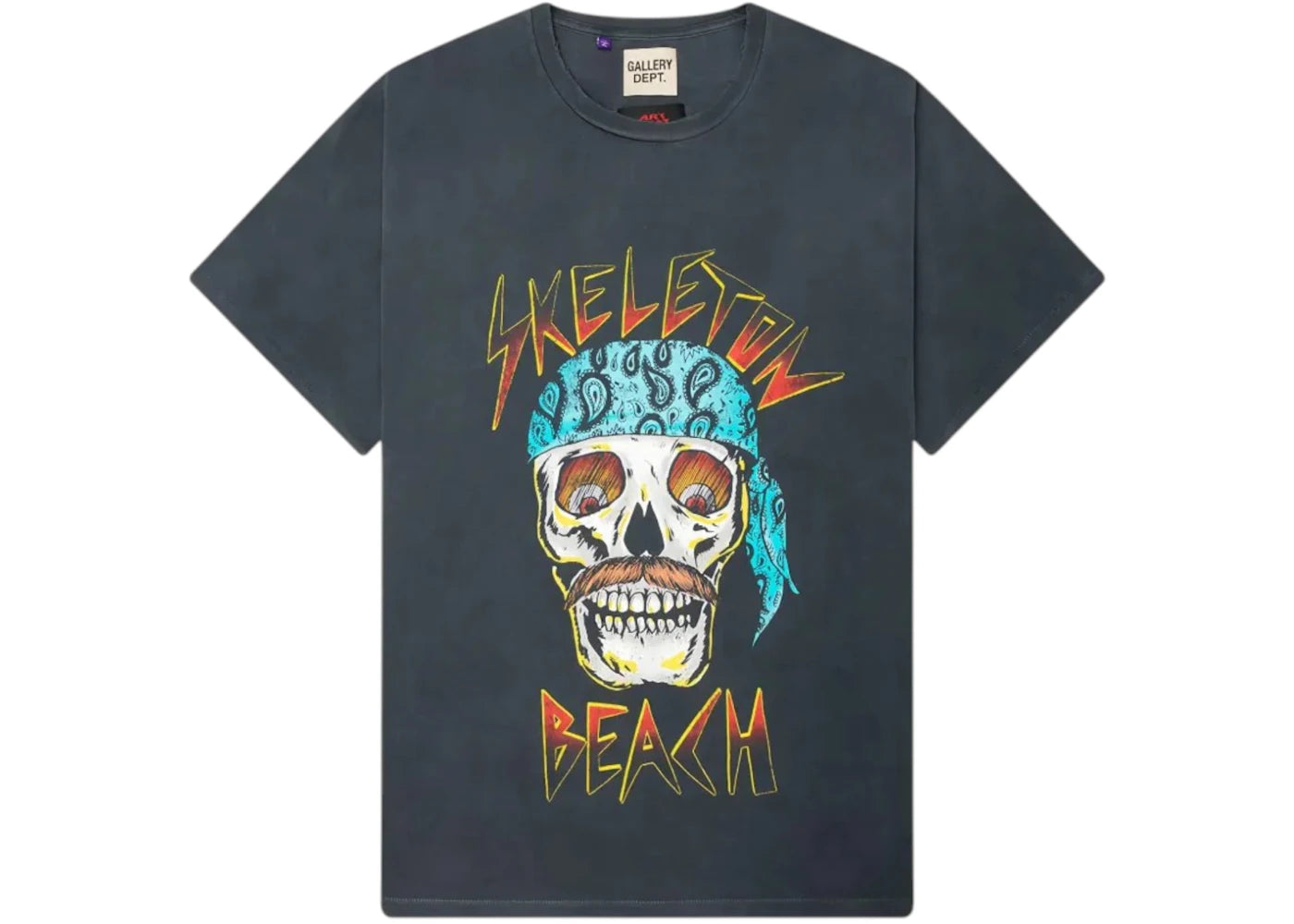 Gallery Dept. Skeleton Beach Tee Light Vintage Black - vue secondaire A