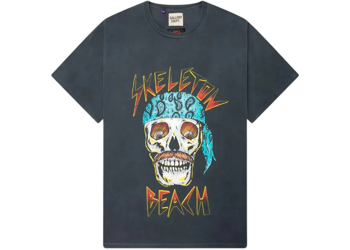 Gallery Dept. Skeleton Beach Tee Light Vintage Black - vue 360