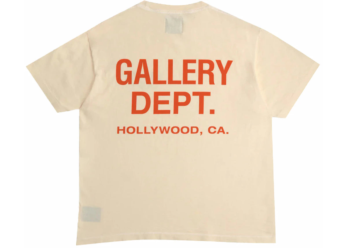 Gallery Dept. Souvenir T-Shirt Cream/Orange - vue 360