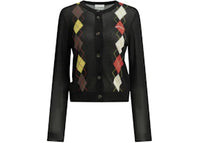 Ganni Argyle Cardigan Black