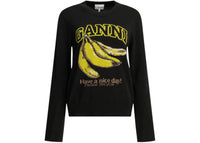 Ganni Banana Round Neck Sweater Black