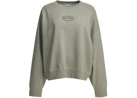 Ganni Crewneck Logo Sweatshirt Grey - vue 360