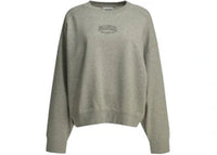 Ganni Crewneck Logo Sweatshirt Grey