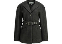 Ganni Lightweight Wool Jacket Black