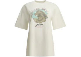 Ganni Qixi Crewneck T-shirt White - vue 360