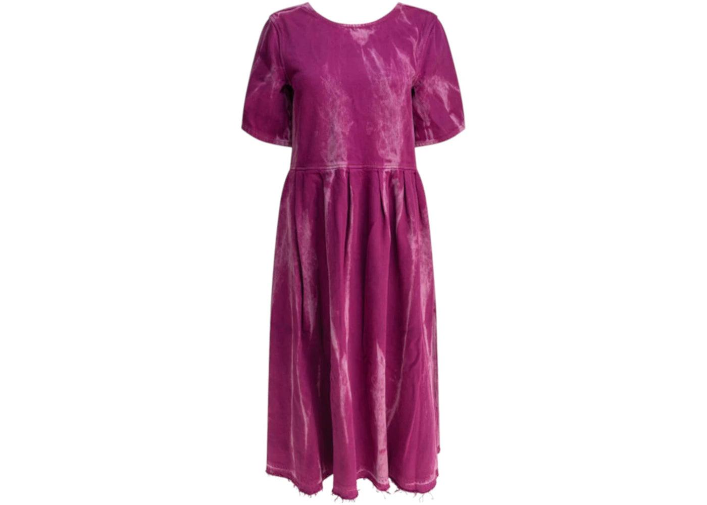 Ganni Women's Denim Midi Open Back Dress Purple - vue secondaire A