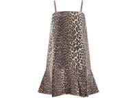Ganni Women's Leopard Dress Brown