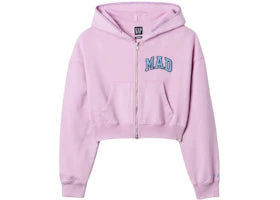 Gap x MadHappy Women's Full Zip Cropped Mad Hoodie Lavender