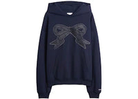 Gap x Sandy Liang Women's Heavyweight Bow Oversized Hoodie Navy Uniform
