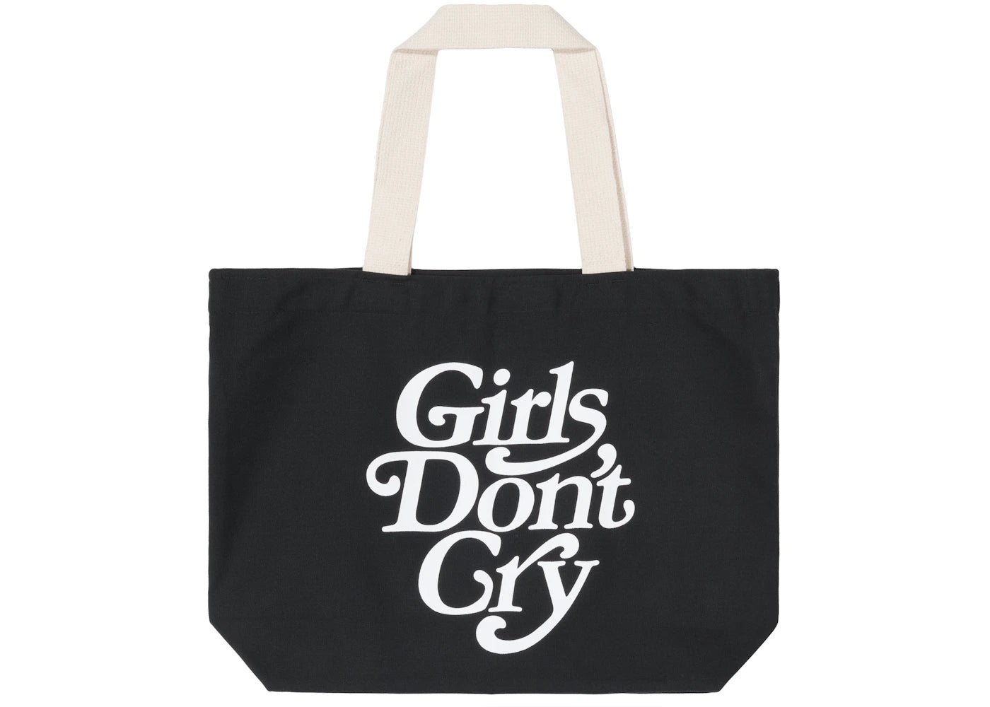 Girls Don't Cry Logo Tote Bag Black - vue 360