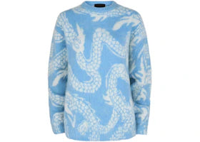 Givenchy 4G Dragon Sweater Blue White