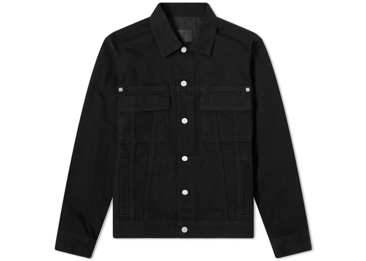 Givenchy Classic Fit Denim Jacket Black - vue 360
