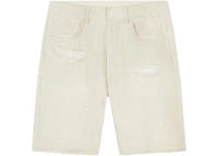 Givenchy Destroyed Denim Shorts White