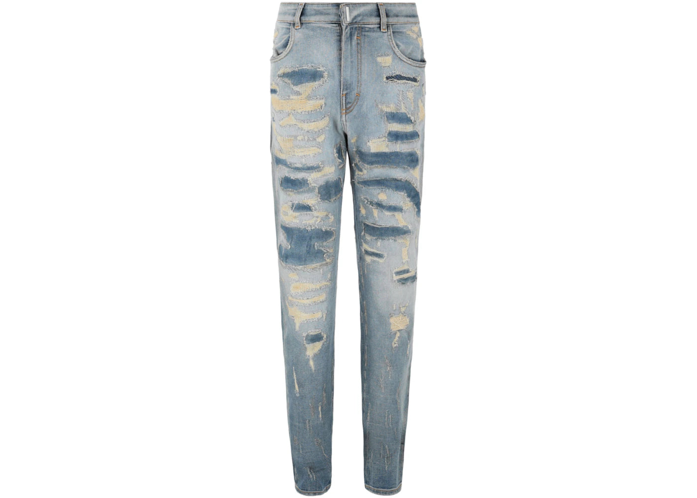 Givenchy Distressed Jeans Light Blue - vue secondaire A