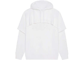 Givenchy Double Layered Hoodie in Felpa White - vue secondaire A