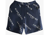 Givenchy Elasticated Belt Shorts Navy