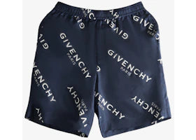Givenchy Elasticated Belt Shorts Navy