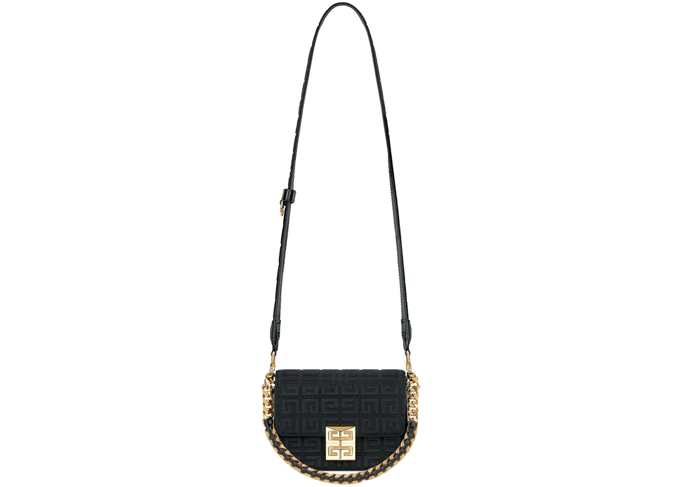 Givenchy Embroidered Canvas Bag Small 4G Black - vue secondaire A