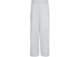 Givenchy Extra Wide-Leg Wool Trousers Chalk
