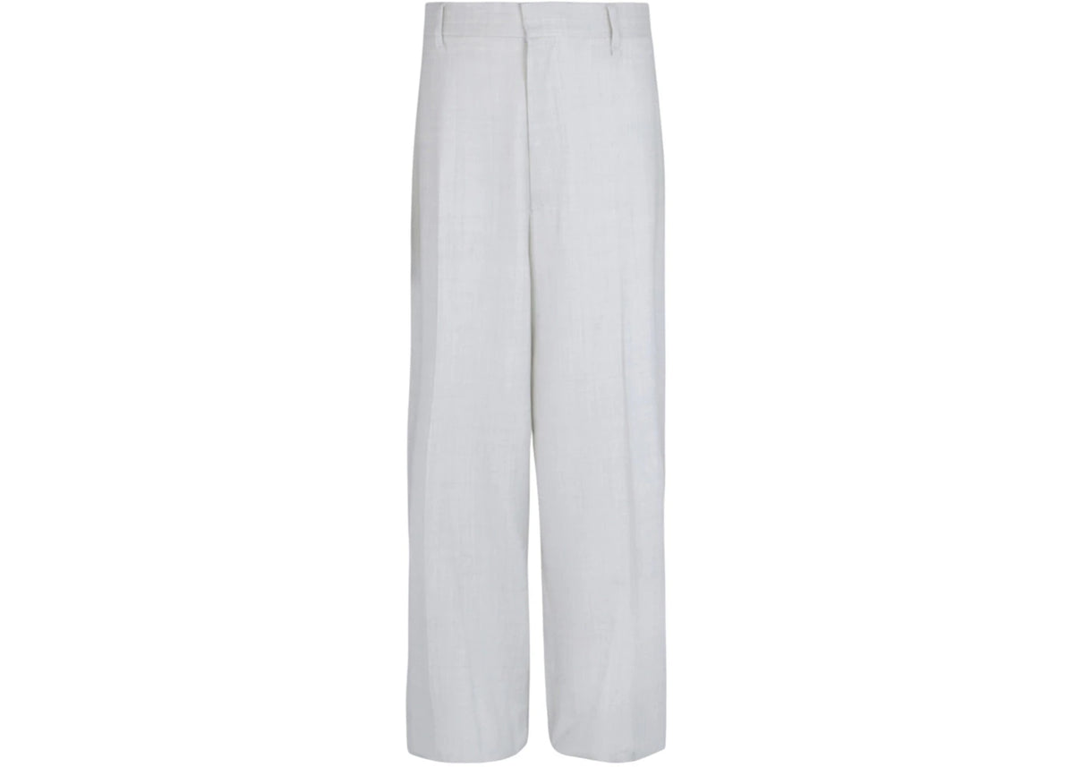 Givenchy Extra Wide-Leg Wool Trousers Chalk - vue secondaire A