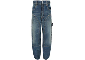 Givenchy Faded Carpenter Jeans Blue