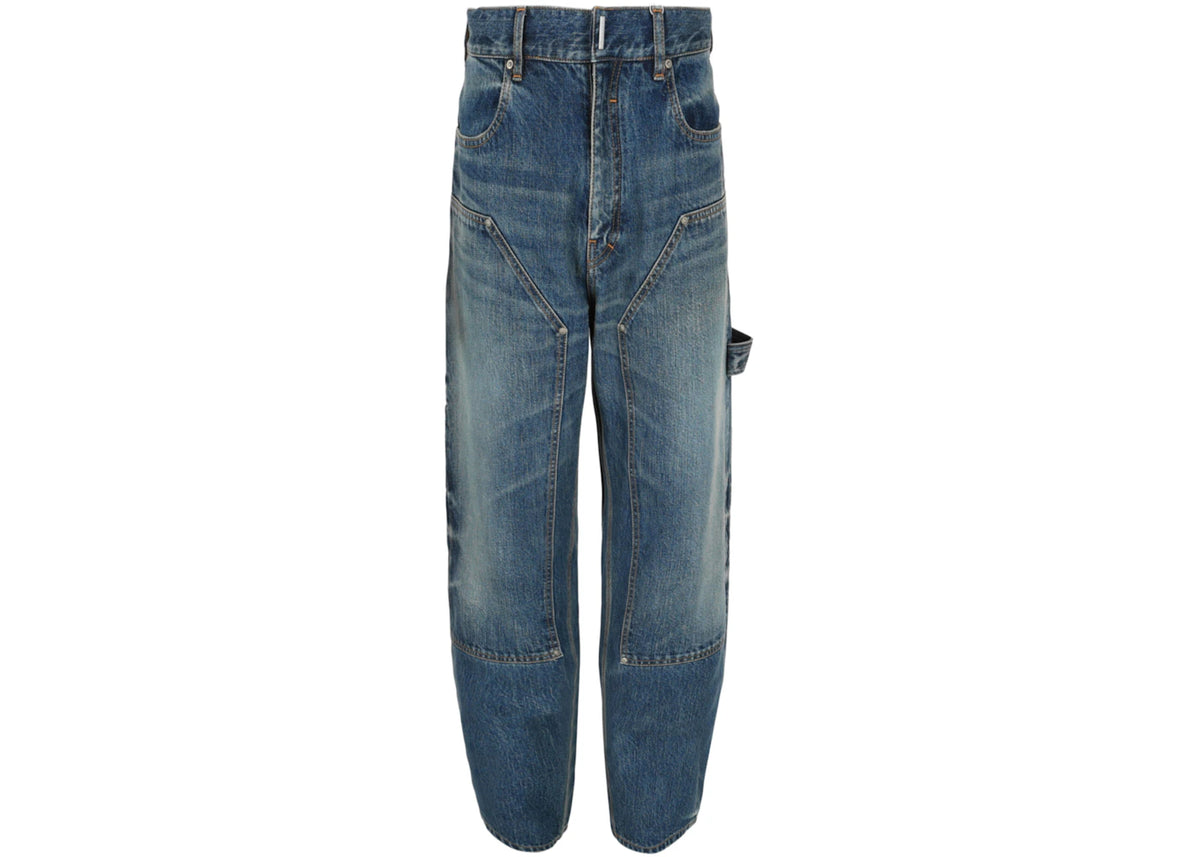 Givenchy Faded Carpenter Jeans Blue - vue secondaire A