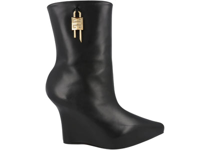 Givenchy G-Lock Leather Wedge Boots Black (Women's) - sneakers view 2