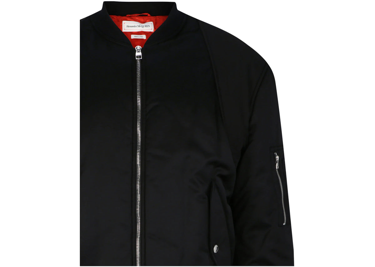 Alexander McQueen Harness Ma 1 Bomber Jacket Black - vue secondaire B