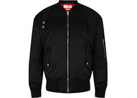 Alexander McQueen Harness Ma 1 Bomber Jacket Black