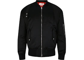 Alexander McQueen Harness Ma 1 Bomber Jacket Black