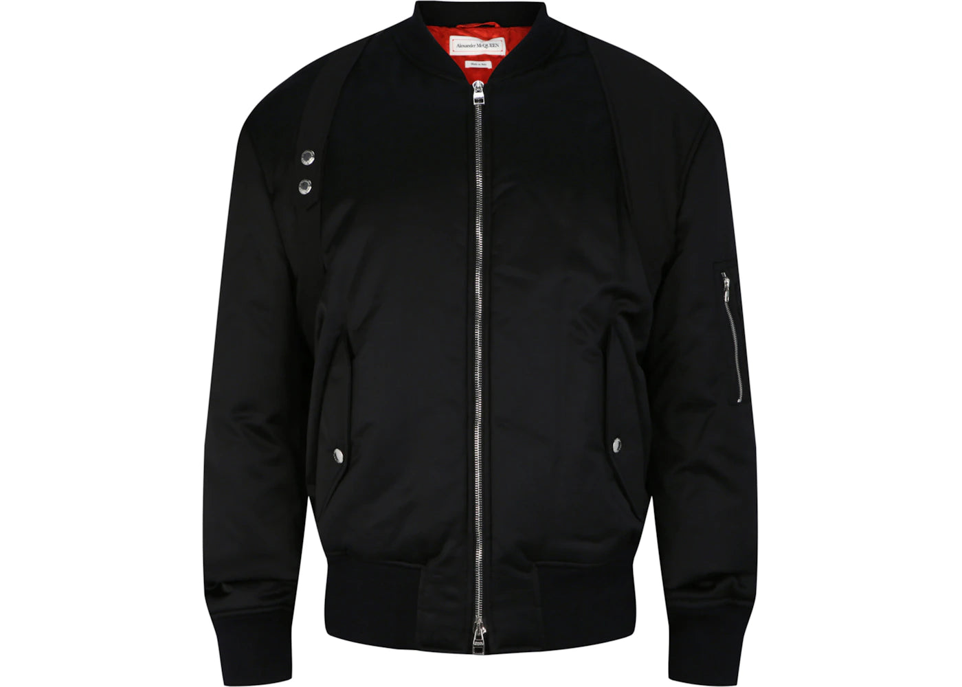 Alexander McQueen Harness Ma 1 Bomber Jacket Black - vue secondaire A