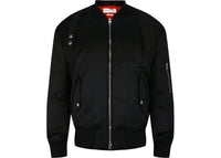 Alexander McQueen Harness Ma 1 Bomber Jacket Black