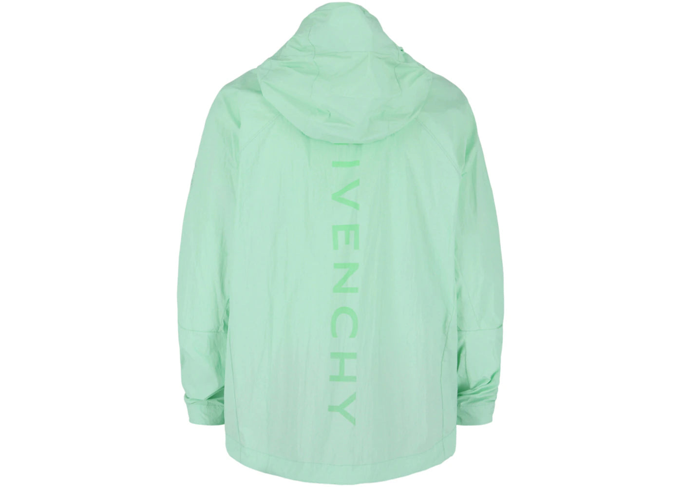 Givenchy Logo Printed Hooded Windbreaker Mint - vue secondaire B