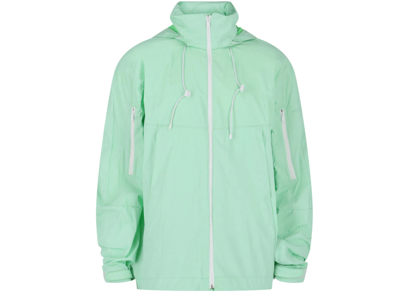Givenchy Logo Printed Hooded Windbreaker Mint - vue secondaire A