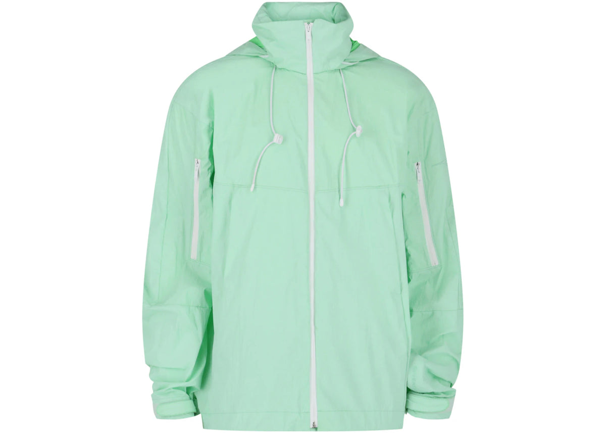 Givenchy Logo Printed Hooded Windbreaker Mint - vue 360
